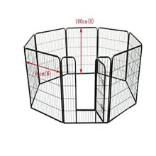 80 X 100 Cm großer schwerer zusammenklappbarer schwarzer Hundehaustierwelpenlaufstall spielen Stiftkaninchenschweinstall-Laufeinschließung